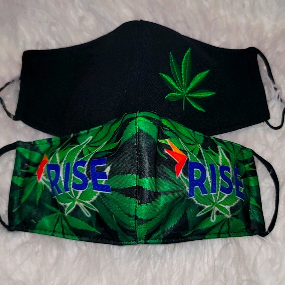 Set of 2 cannabis unisex fashion masks